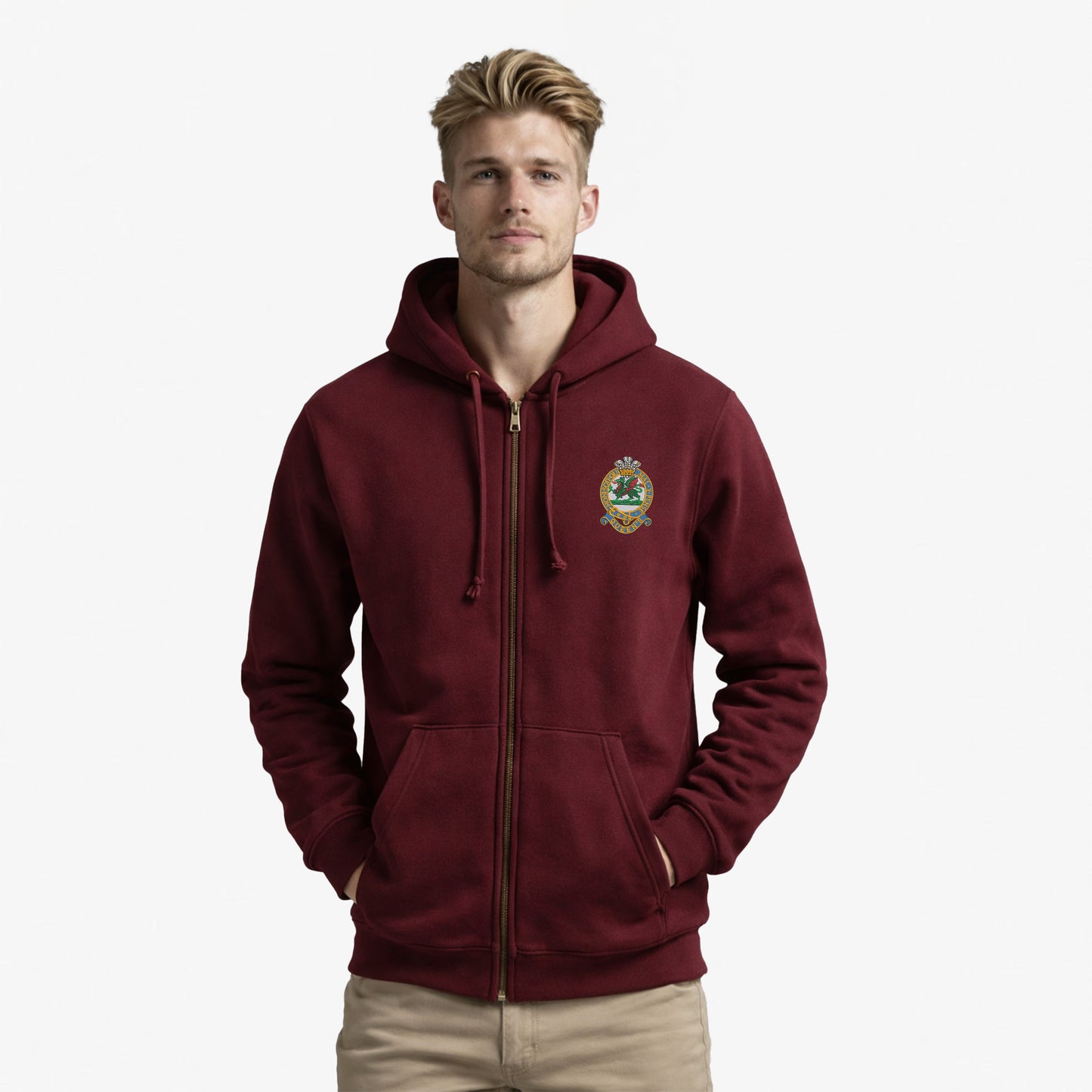 Queens Regiment Premium Zipped Hoodie