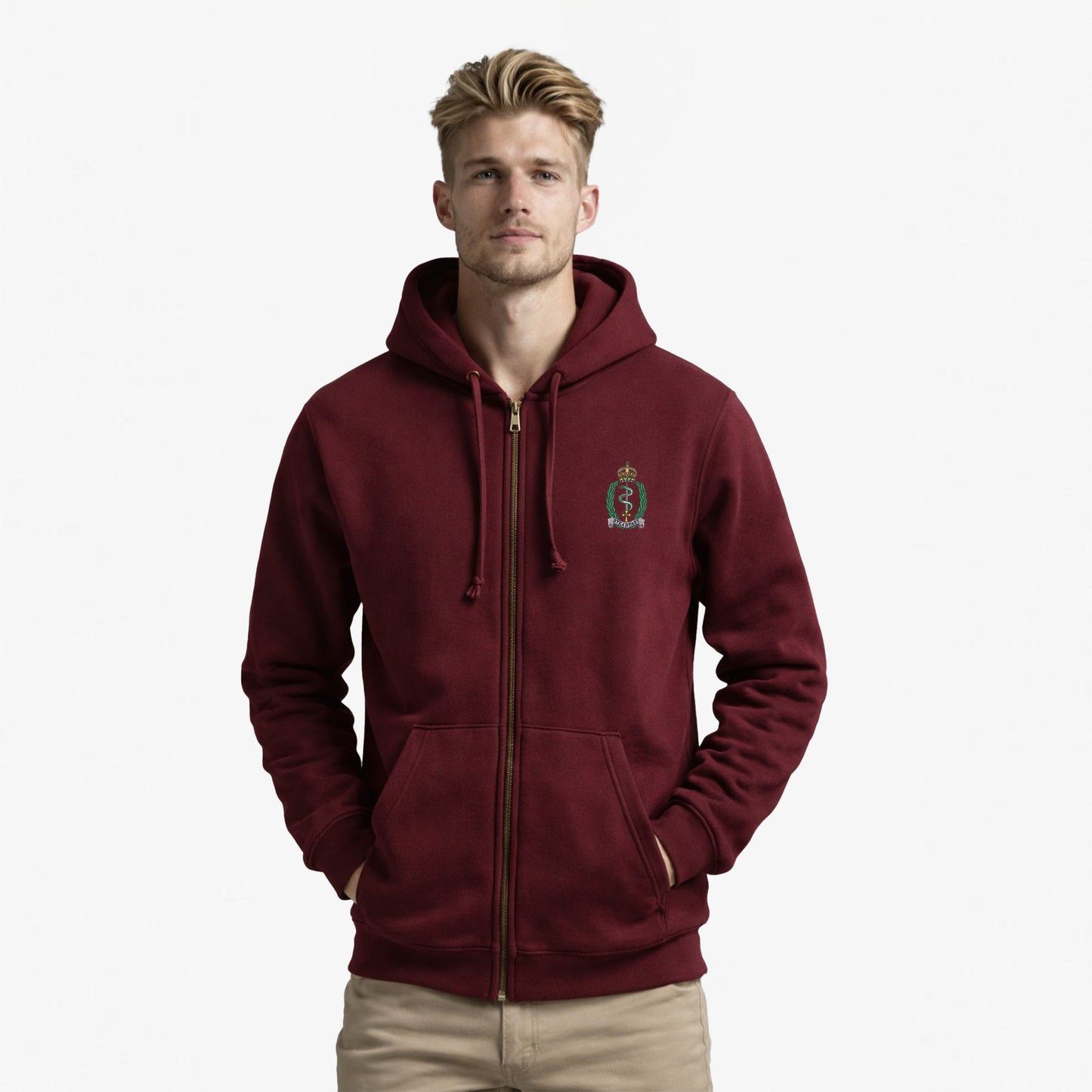Royal Army Medical Service Premium Embroidered Zipped Hoodie