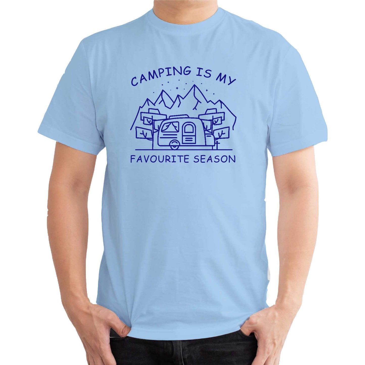 CAMPING IS MY FAVOURITE SEASON CARAVAN T-SHIRT