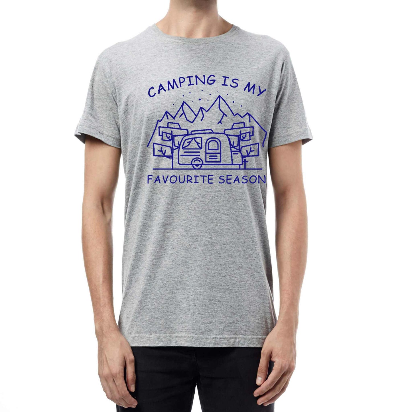 CAMPING IS MY FAVOURITE SEASON CARAVAN T-SHIRT