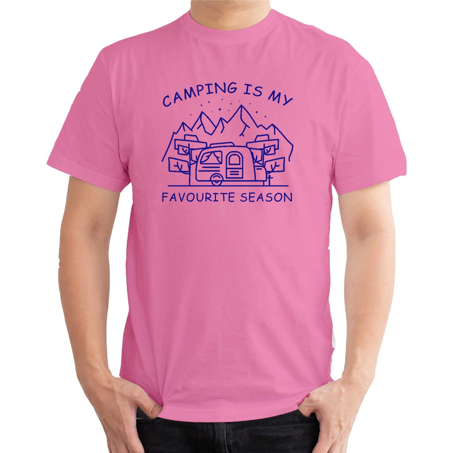 CAMPING IS MY FAVOURITE SEASON CARAVAN T-SHIRT