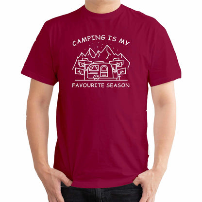 CAMPING IS MY FAVOURITE SEASON CARAVAN T-SHIRT