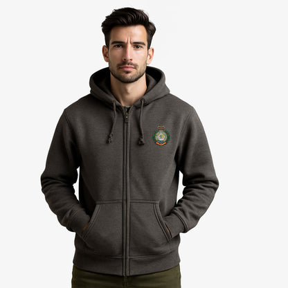 Royal Engineers Zipped Hoodie Embroidered Logo Premium Weight(310gsm)