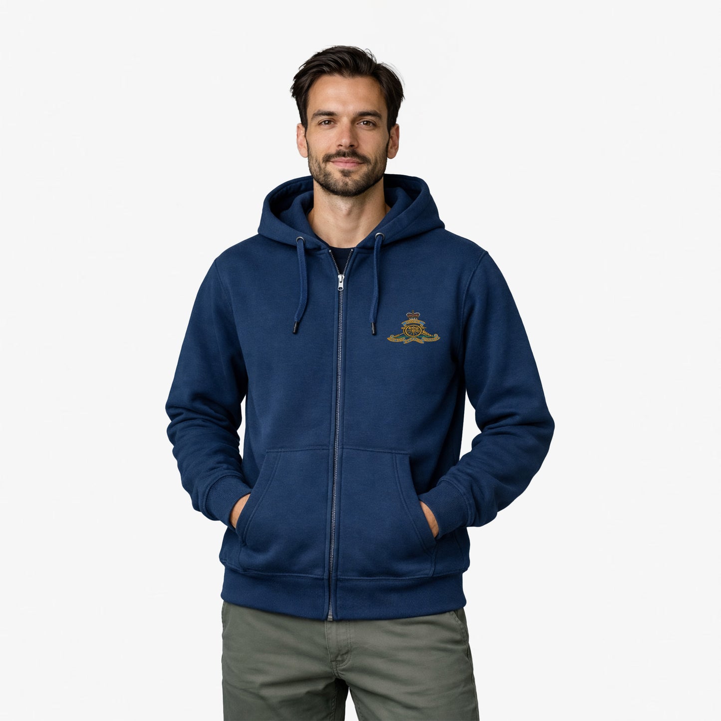 Royal Artillery Ultra Premium Embroidered Zipped Hoodie