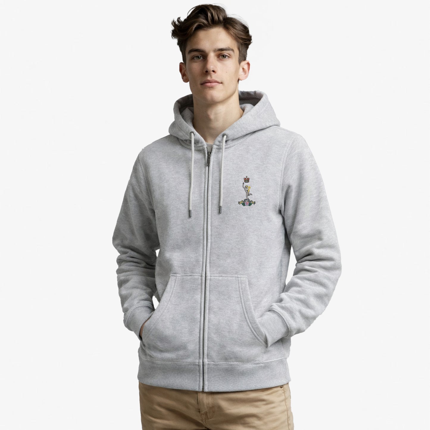Royal Signals Ultra Premium Embroidered Zipped Hoodie