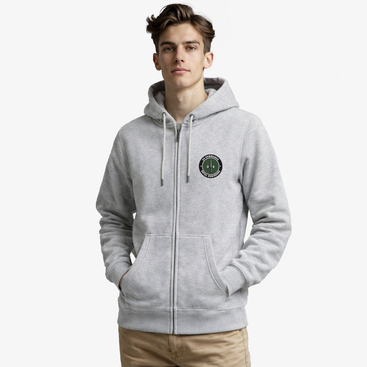 24 Commando Engineer Regiment Ultra Premium Embroidered Zipped Hoodie