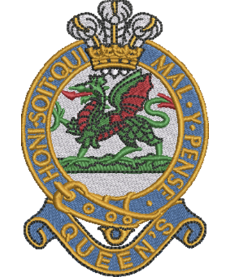 Queens Regiment Hoodie Embroidered Logo Premium Weight(310gsm)