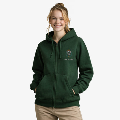 Army Air Corps Premium Zipped Embroidered Hoodie