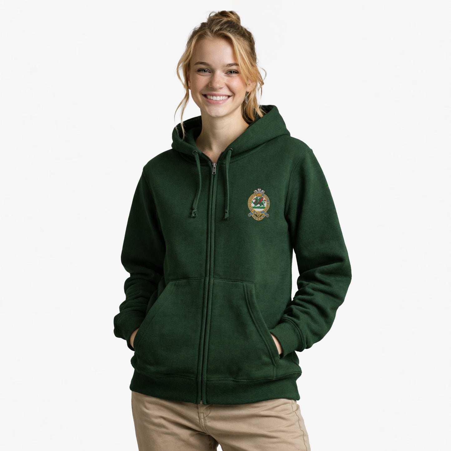 Queens Regiment Premium Zipped Hoodie