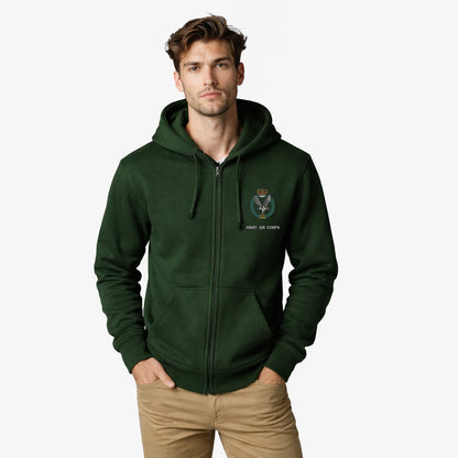 Army Air Corps Premium Zipped Embroidered Hoodie