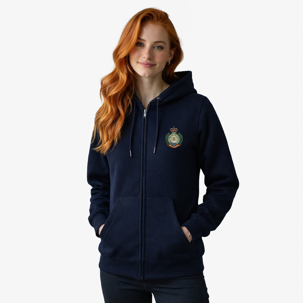 Royal Engineers Ultra Premium Embroidered Zipped Hoodie