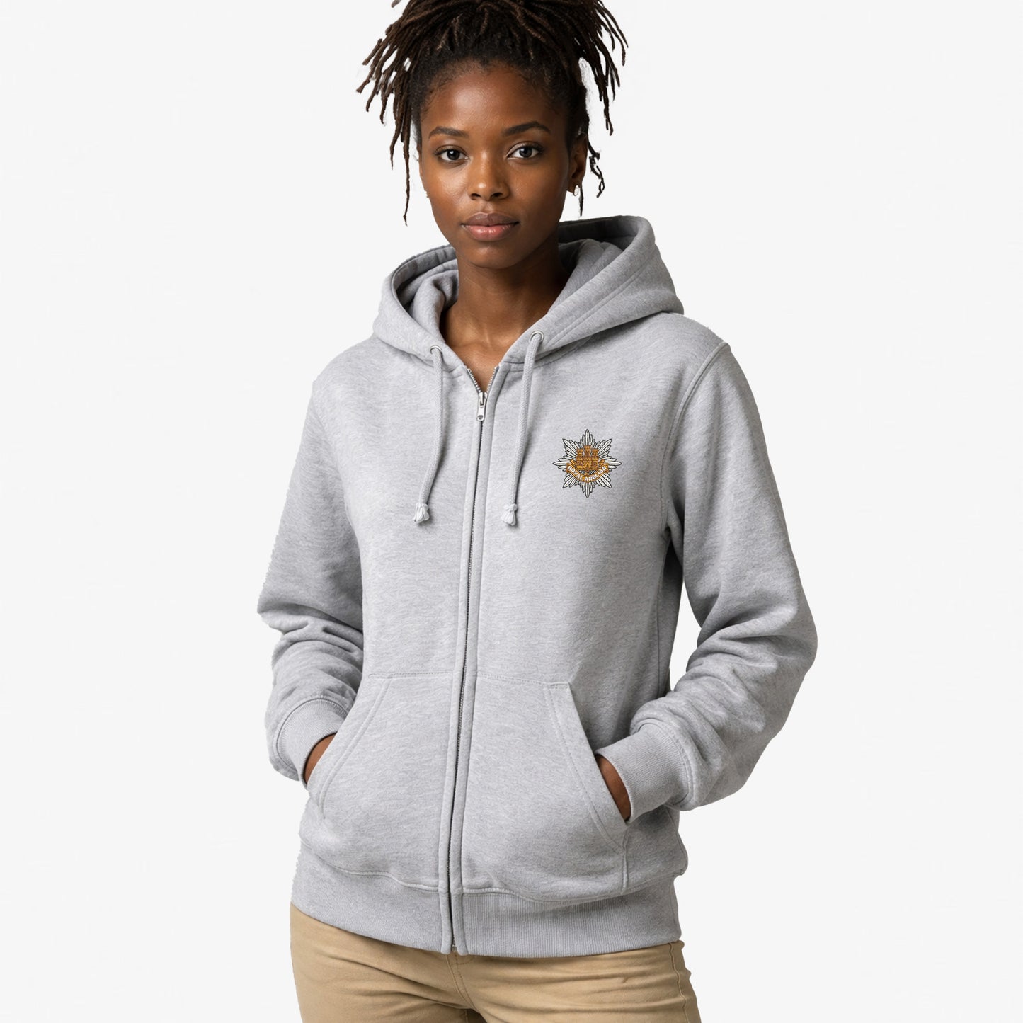 Royal Anglian Regiment Premium Embroidered Zipped Hoodie