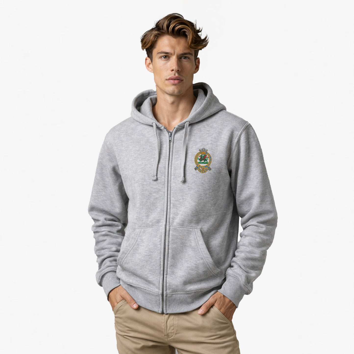 Queens Regiment Premium Zipped Hoodie
