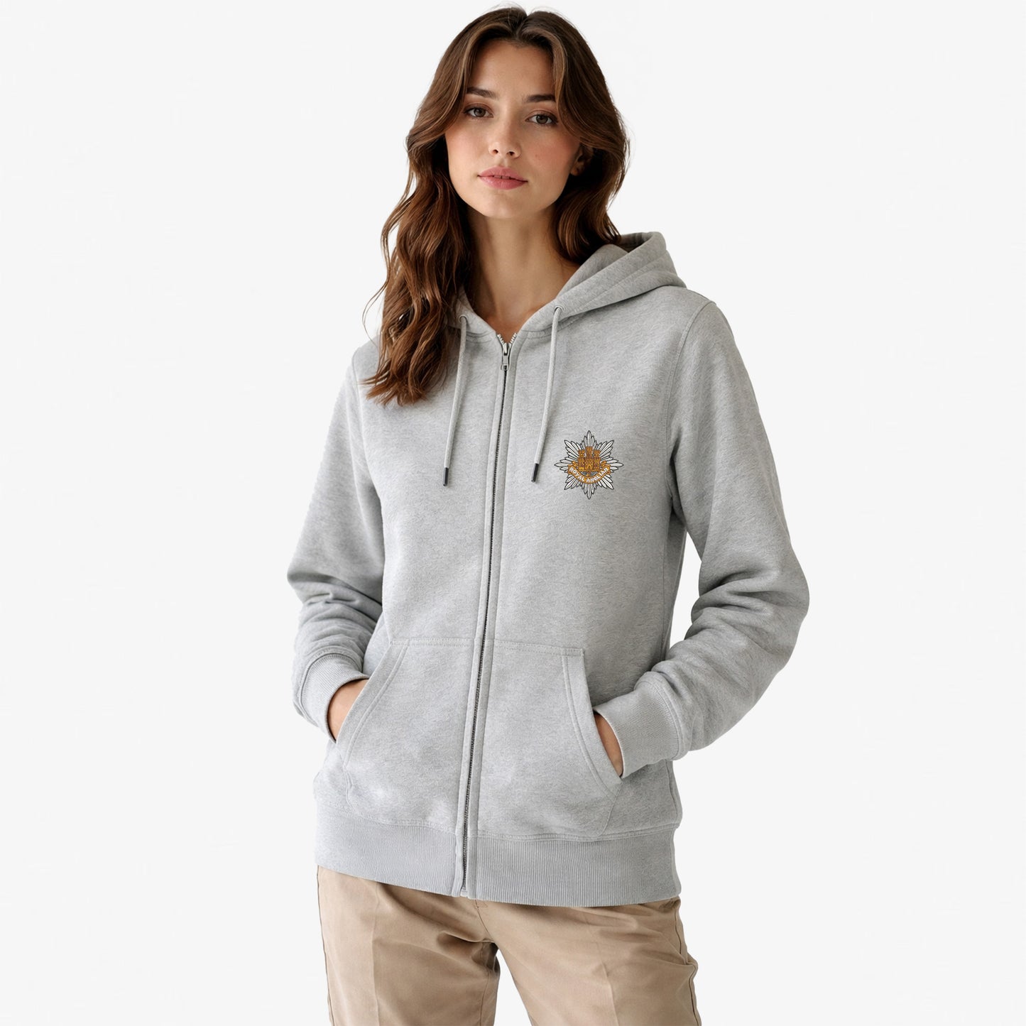 Royal Anglian Regiment Ultra Premium Embroidered Zipped Hoodie