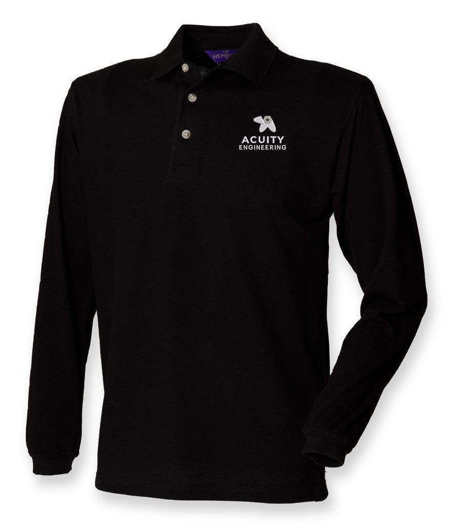 Acuity Engineering 100%Cotton Long Sleeve Pique Polo Shirt Unisex