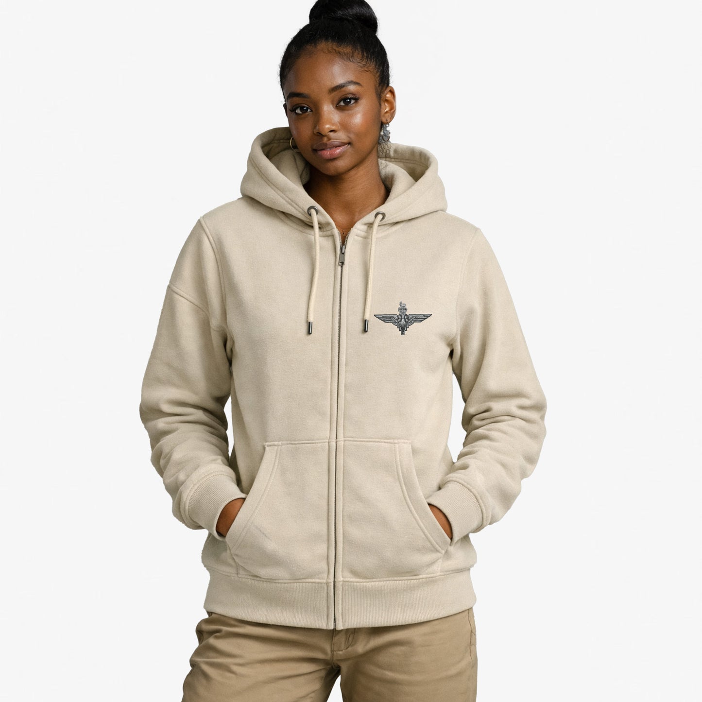 The Parachute Regiment Ultra Premium Embroidered Zipped Hoodie