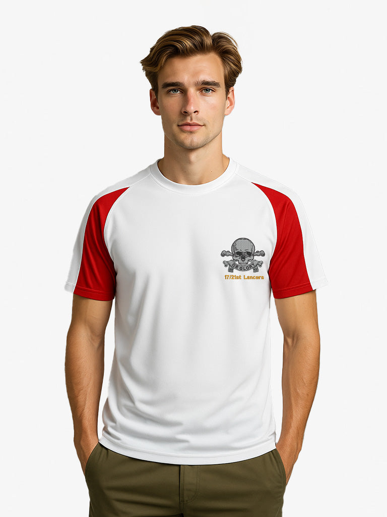 17-21st-lancers Contrast wicking T-Shirt white-Red