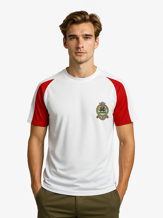 queens-regiment Contrast wicking T-Shirt white-Red