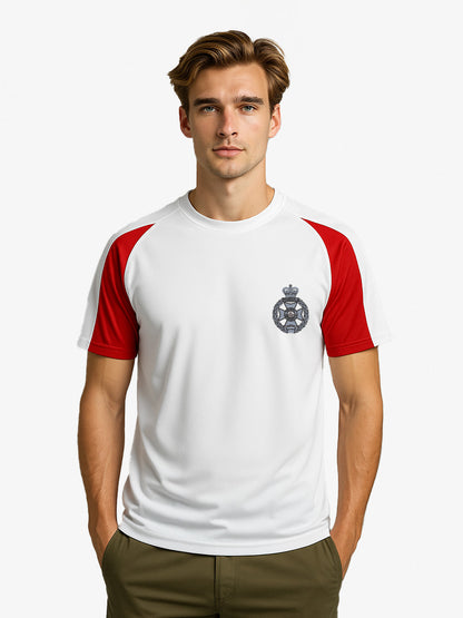 royal-green-jackets Contrast wicking T-Shirt white-Red