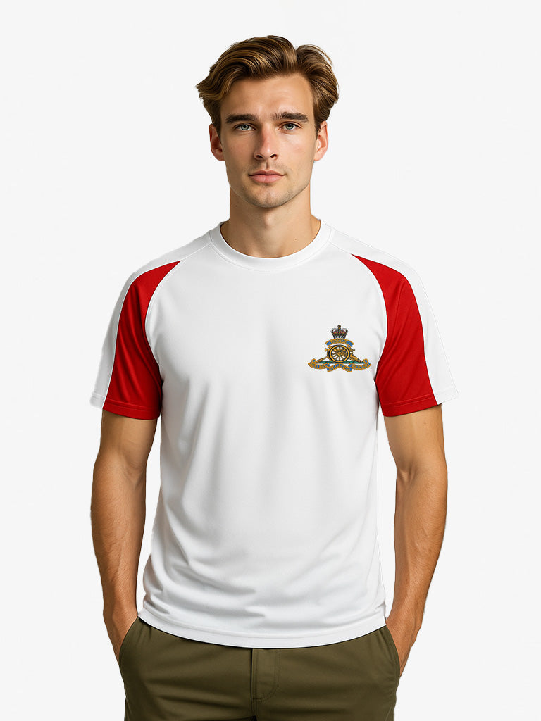 royal-artillery Contrast wicking T-Shirt white-Red