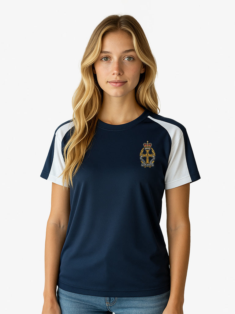 Quuen Alexandra royal army nursing corps Contrast wicking T-Shirt Saphire-Blue