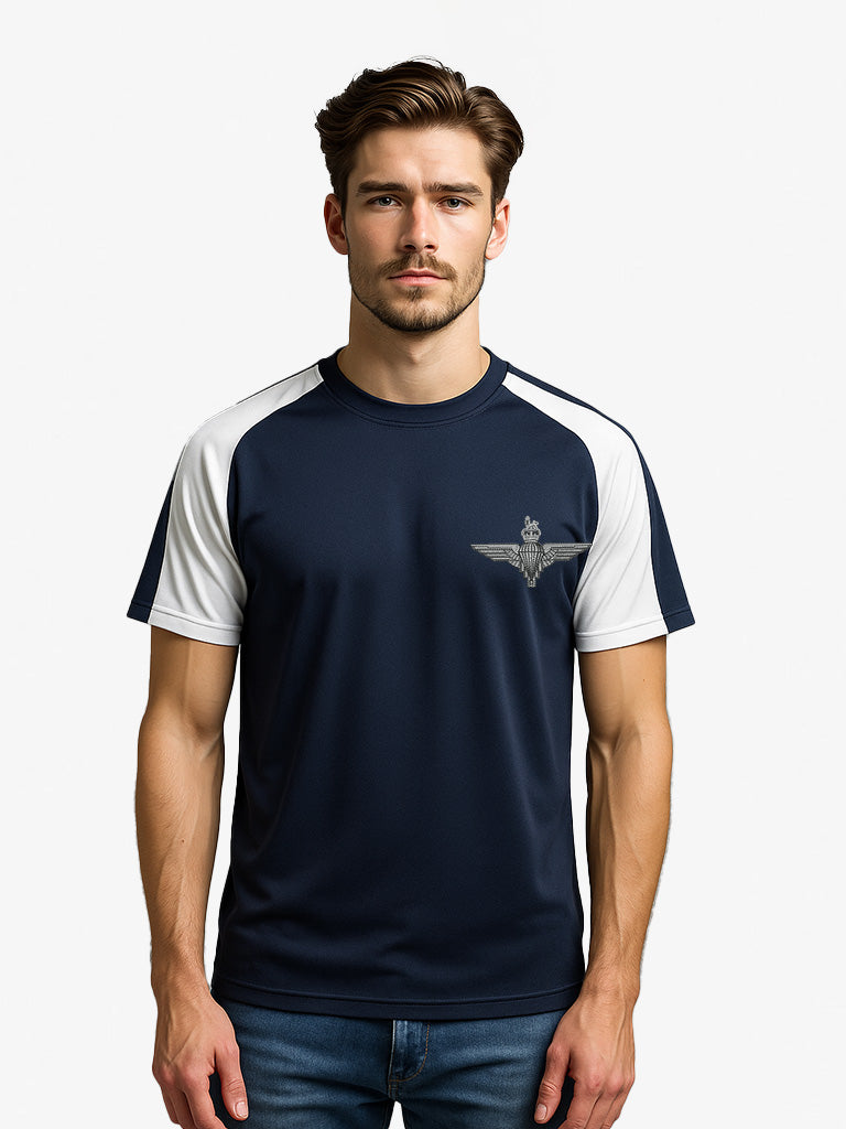 Parachute Regiment Contrast wicking T-Shirt Saphire-Blue