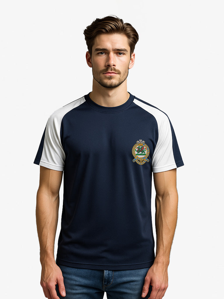 queens-regiment Contrast wicking T-Shirt Saphire-Blue
