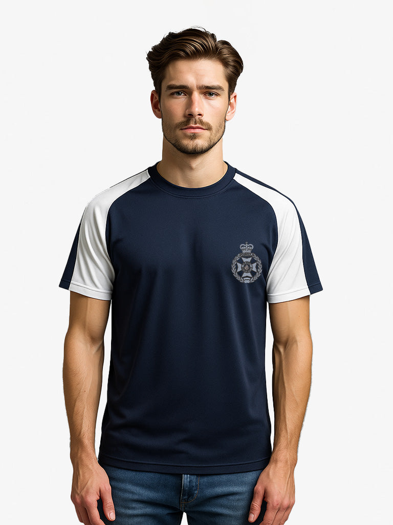 royal-green-jackets Contrast wicking T-Shirt Saphire-Blue