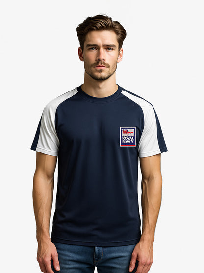 royal-navy Contrast wicking T-Shirt Saphire-Blue