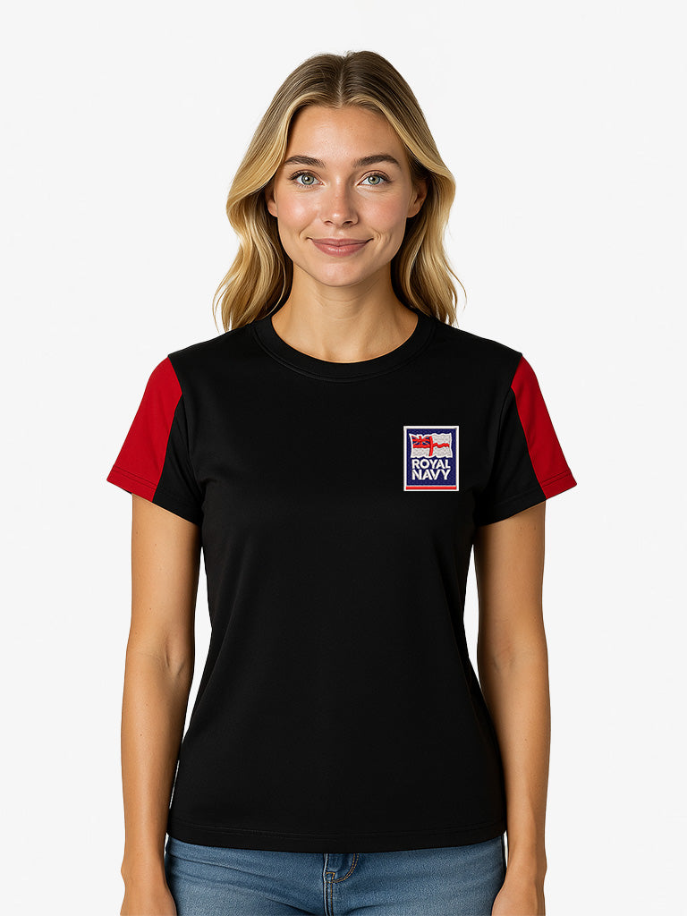 royal-navy Contrast wicking T-Shirt Saphire-Blue