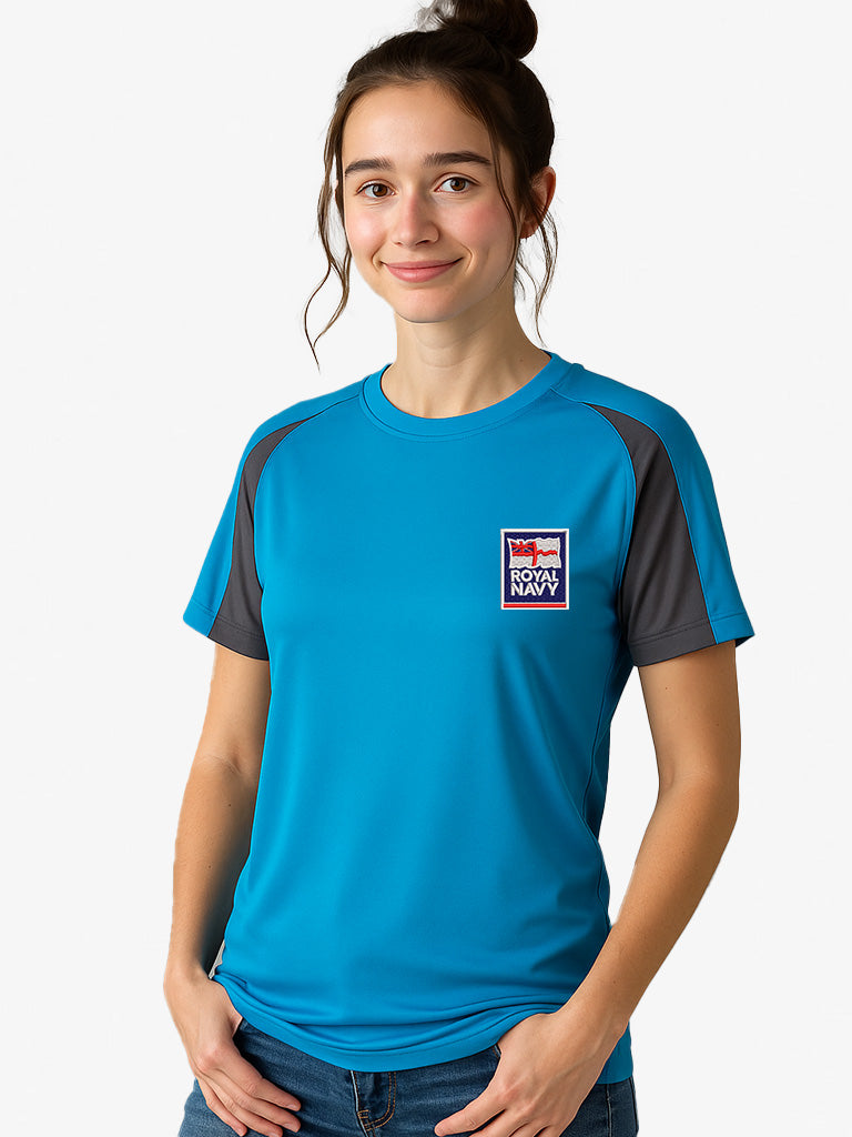 royal-navy Contrast wicking T-Shirt Navy-Red