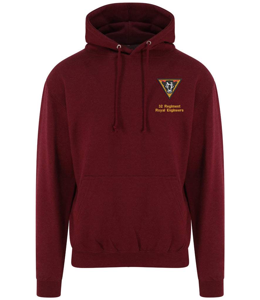 Royal Engineers Clothing 32 Regiment Royal Engineers Hoodie Maroon S