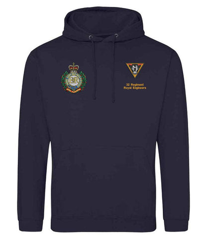 Royal Engineers Clothing 32 Regiment Royal Engineers Hoodie Black S