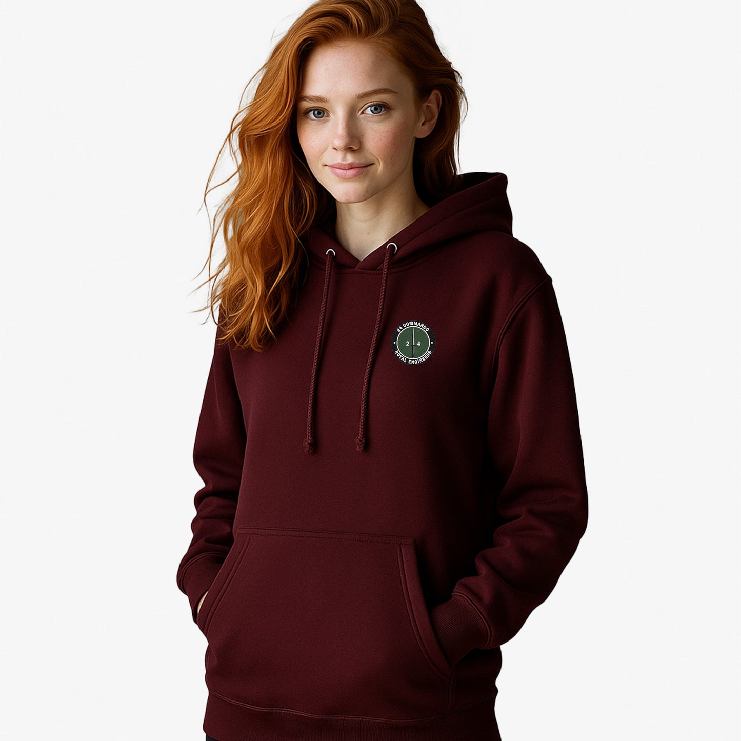 24 Commando Engineer Regiment Hoodie Embroidered Logo Premium Weight(310gsm)