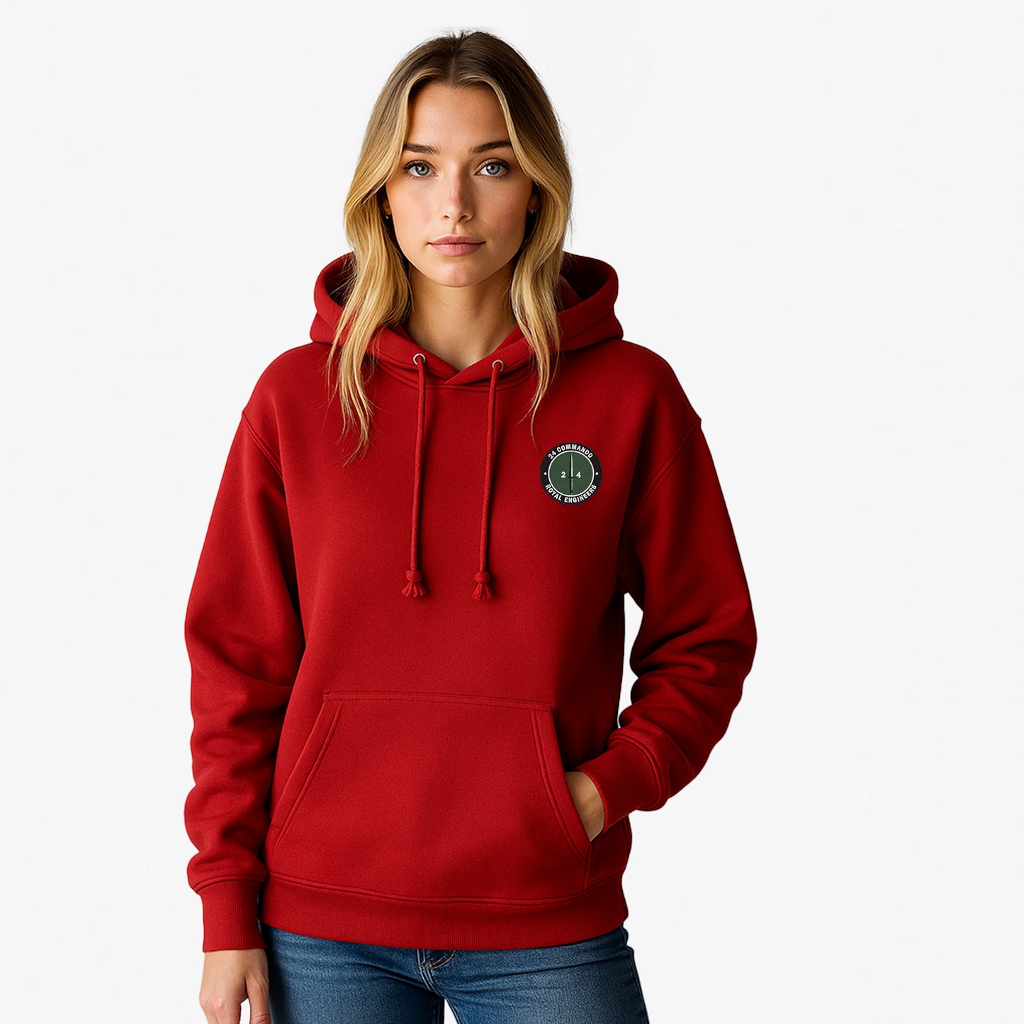 24 Commando Engineer Regiment Hoodie Embroidered Logo Premium Weight(310gsm)