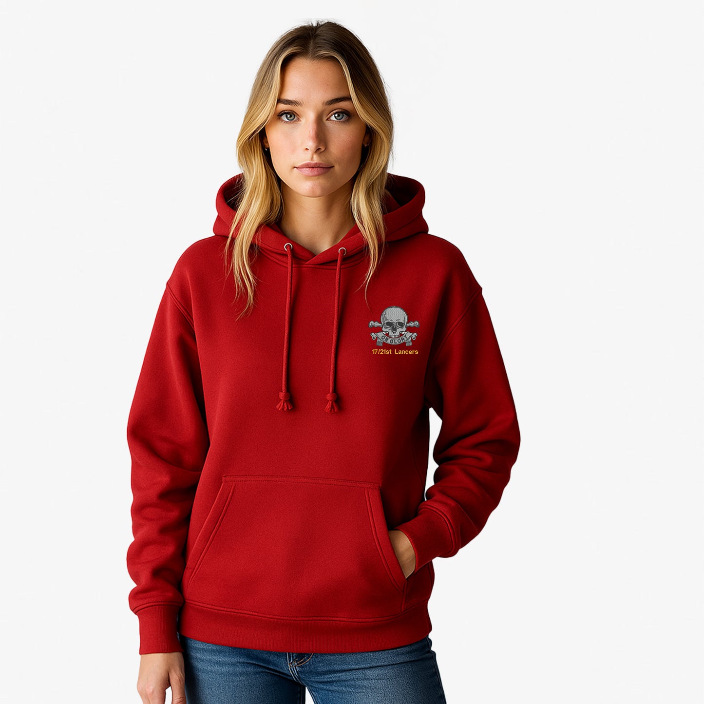 17/21st Lancers Hoodie Embroidered Logo Premium Weight(310gsm)
