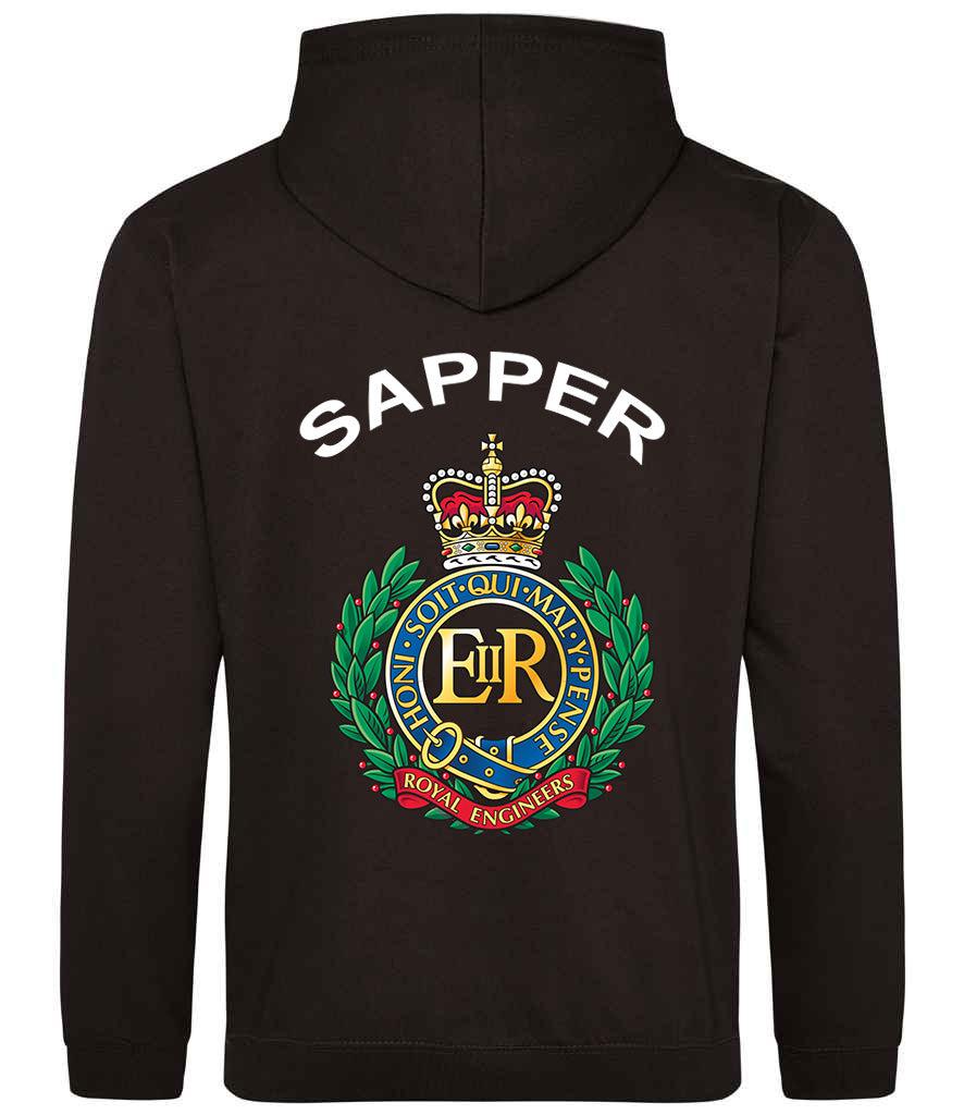 Royal Engineers Hoodie with embroidered logo in Black