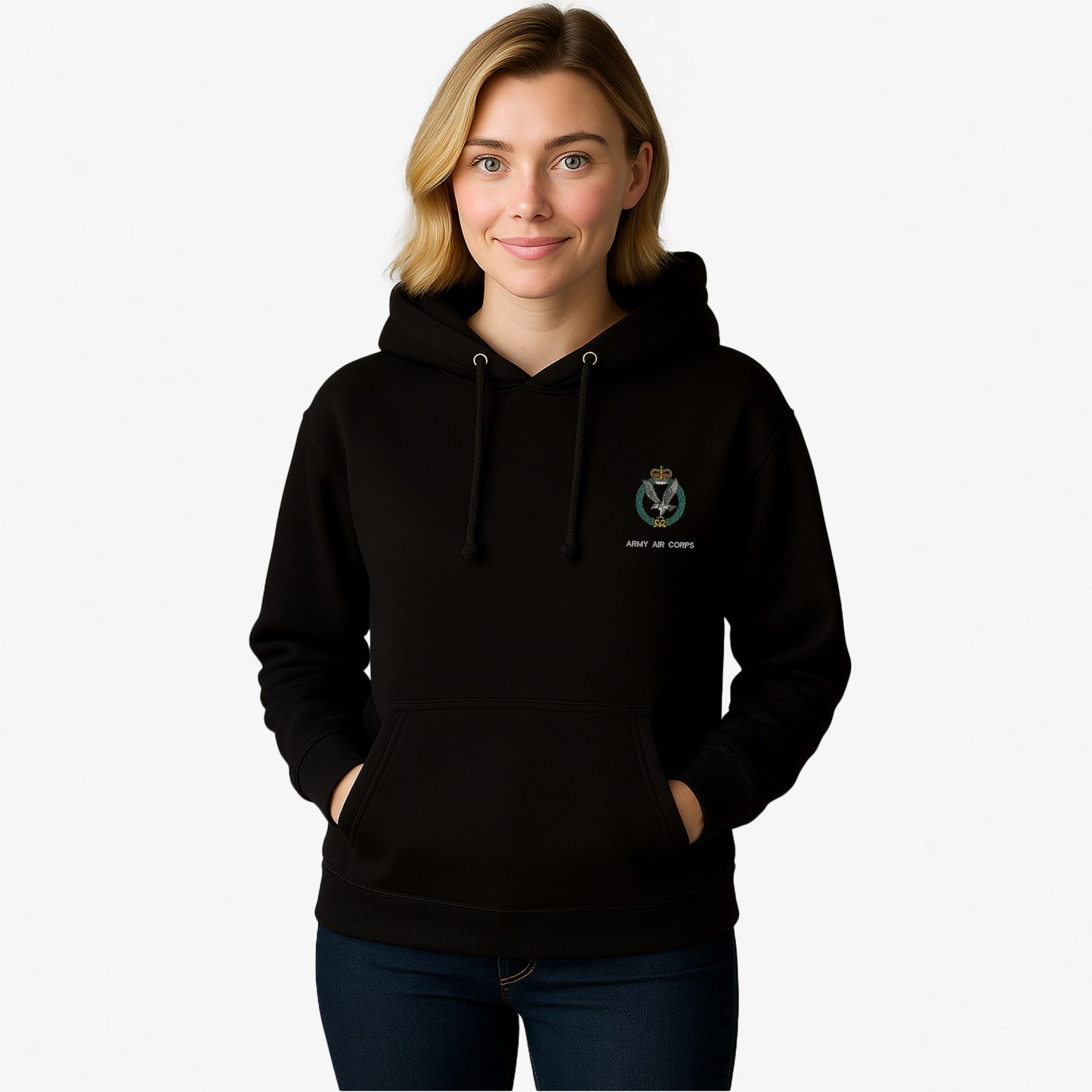 Army Air Corps Hoodie Embroidered Logo Premium Weight(310gsm)