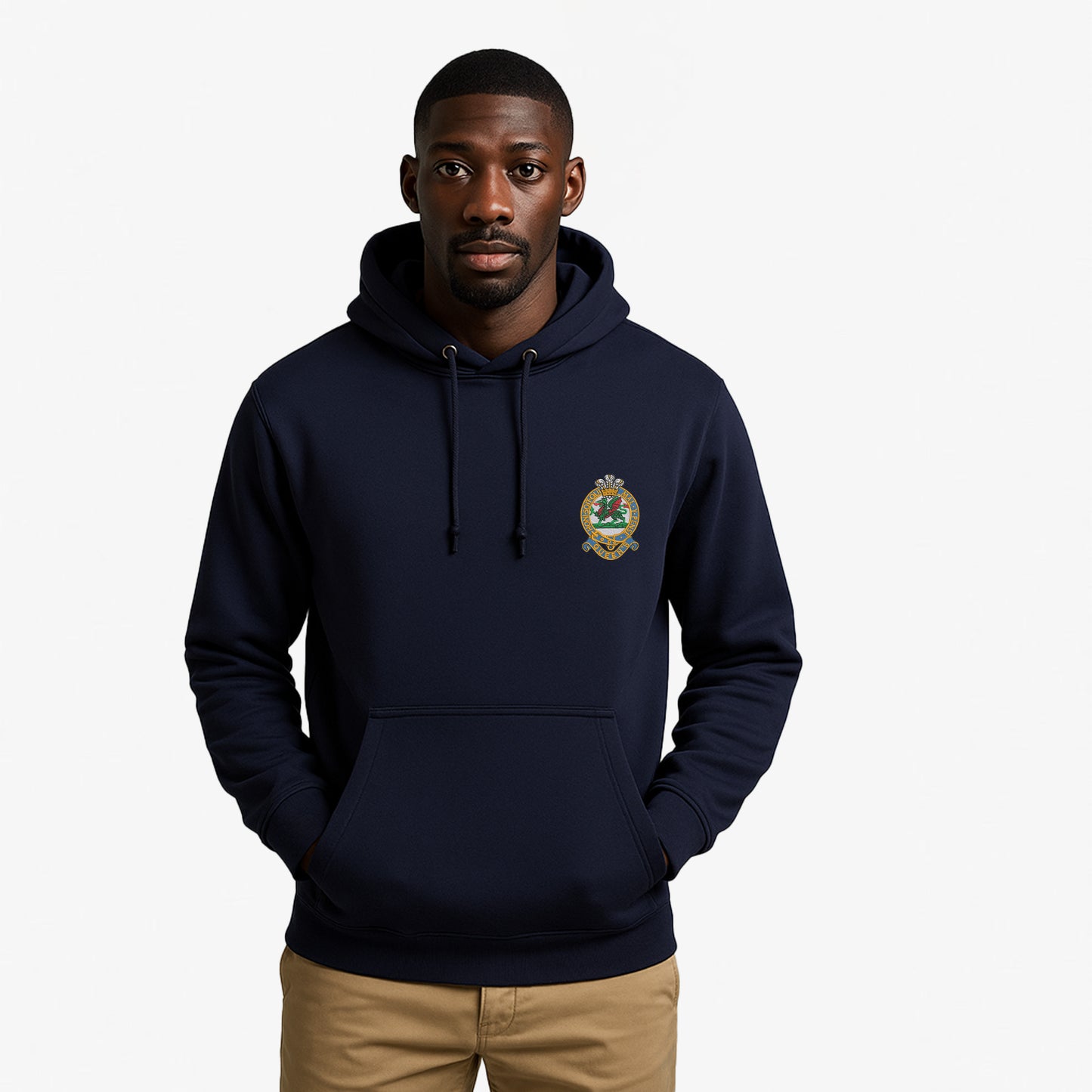 Queens Regiment Hoodie Embroidered Logo Premium Weight(310gsm)