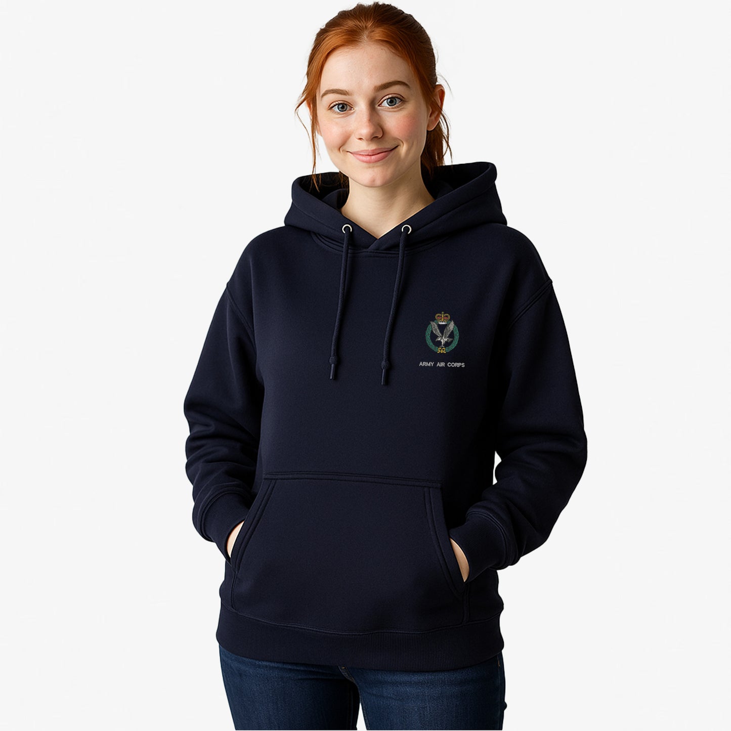 Army Air Corps Hoodie Embroidered Logo Premium Weight(310gsm)