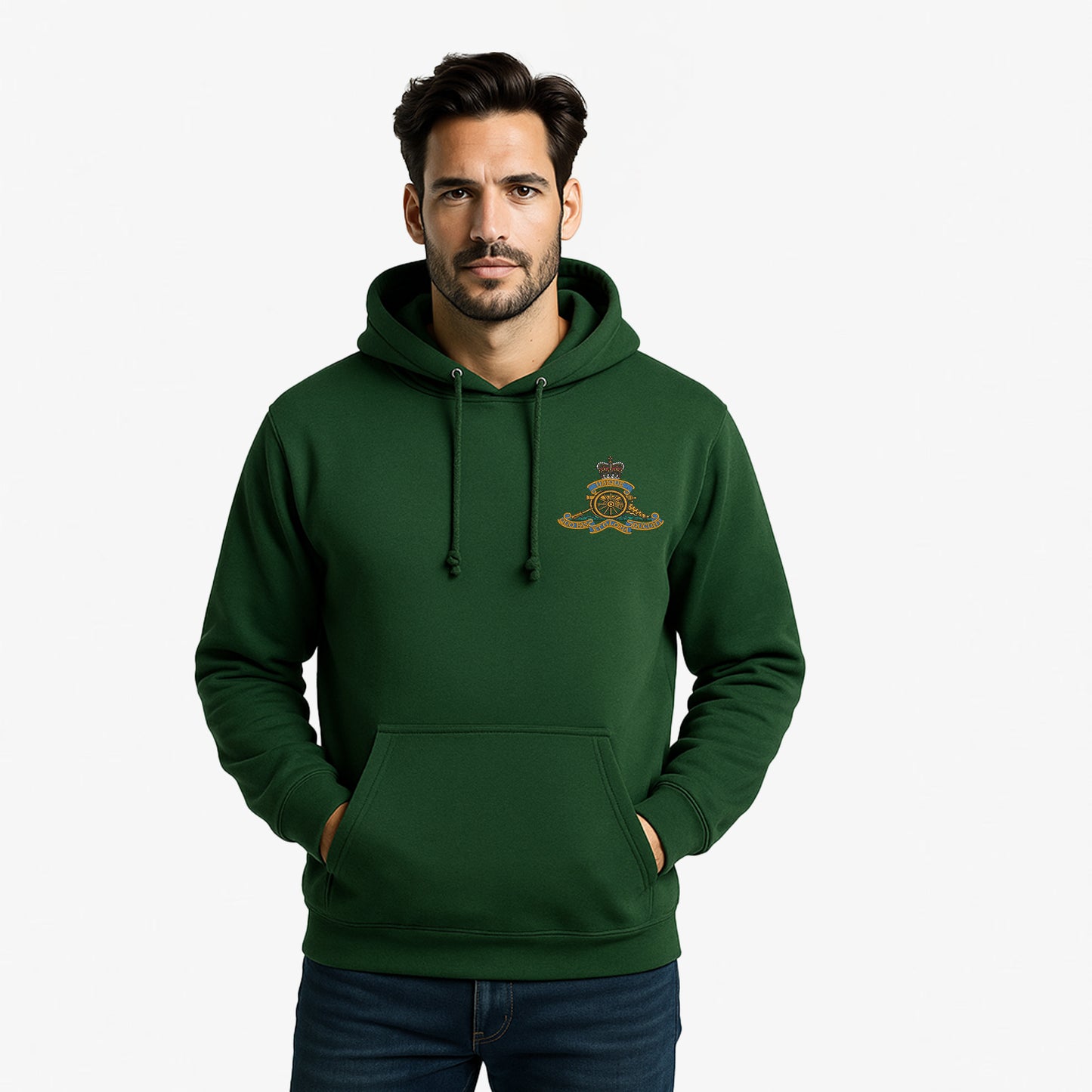 Royal Artillery  Hoodie Embroidered Logo Premium Weight(310gsm)