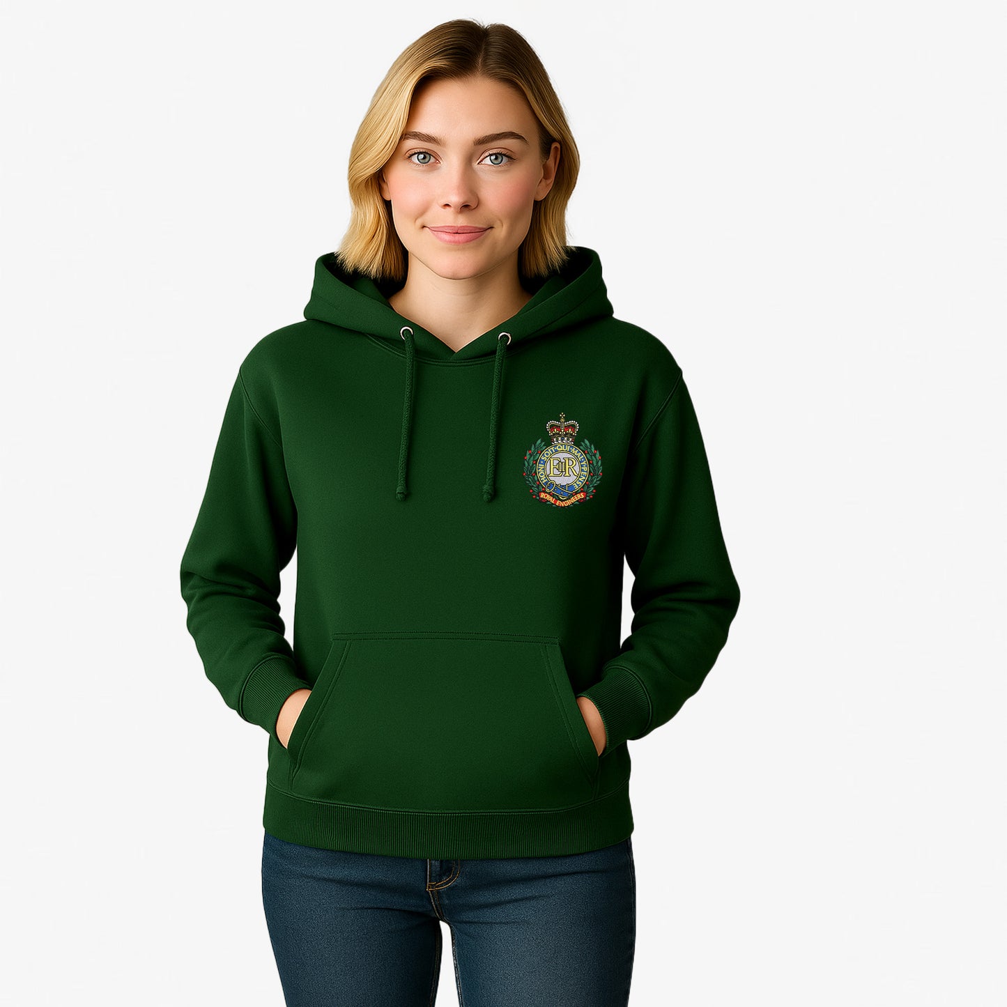 Royal Engineers Hoodie Embroidered Logo Premium Weight(310gsm)