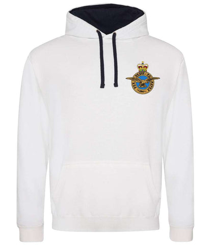 Royal Air Force Varsity Hoodie with badge, 80% cotton, 20% polyester, official MOD licensed.