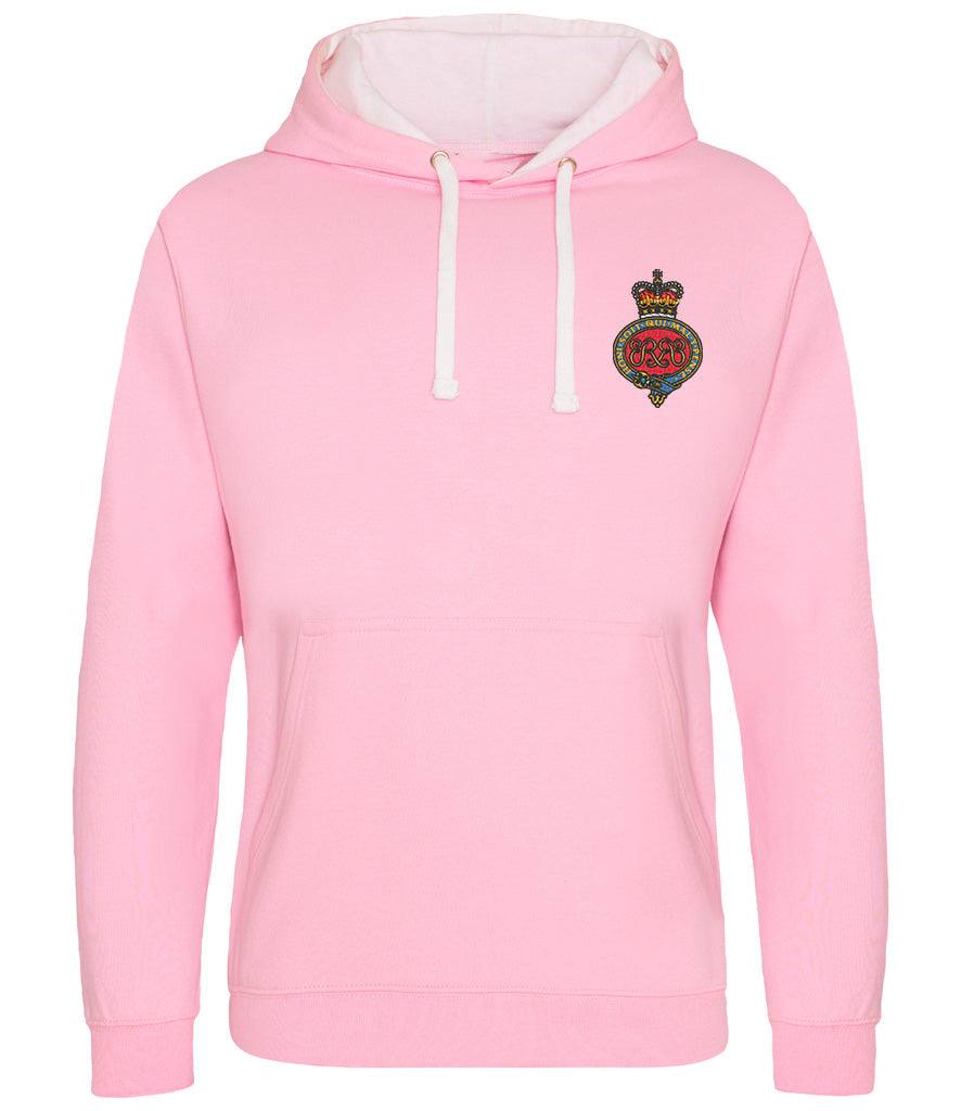 Grenadier Guards  Clothing,Grenadier Guards  Merchandise, Grenadier Guards  Veterans Clothing,Grenadier Guards Varsity Hoodie Pink/White