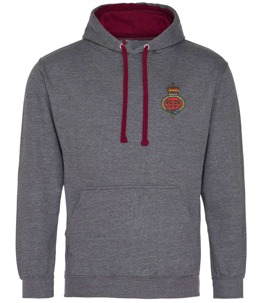 Grenadier Guards  Clothing,Grenadier Guards  Merchandise, Grenadier Guards  Veterans Clothing,Grenadier Guards Varsity Hoodie Grey/Maroon