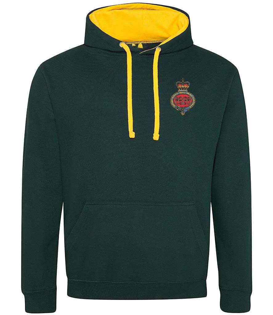 Grenadier Guards  Clothing,Grenadier Guards  Merchandise, Grenadier Guards  Veterans Clothing,Grenadier Guards Varsity Hoodie Green/Yellow