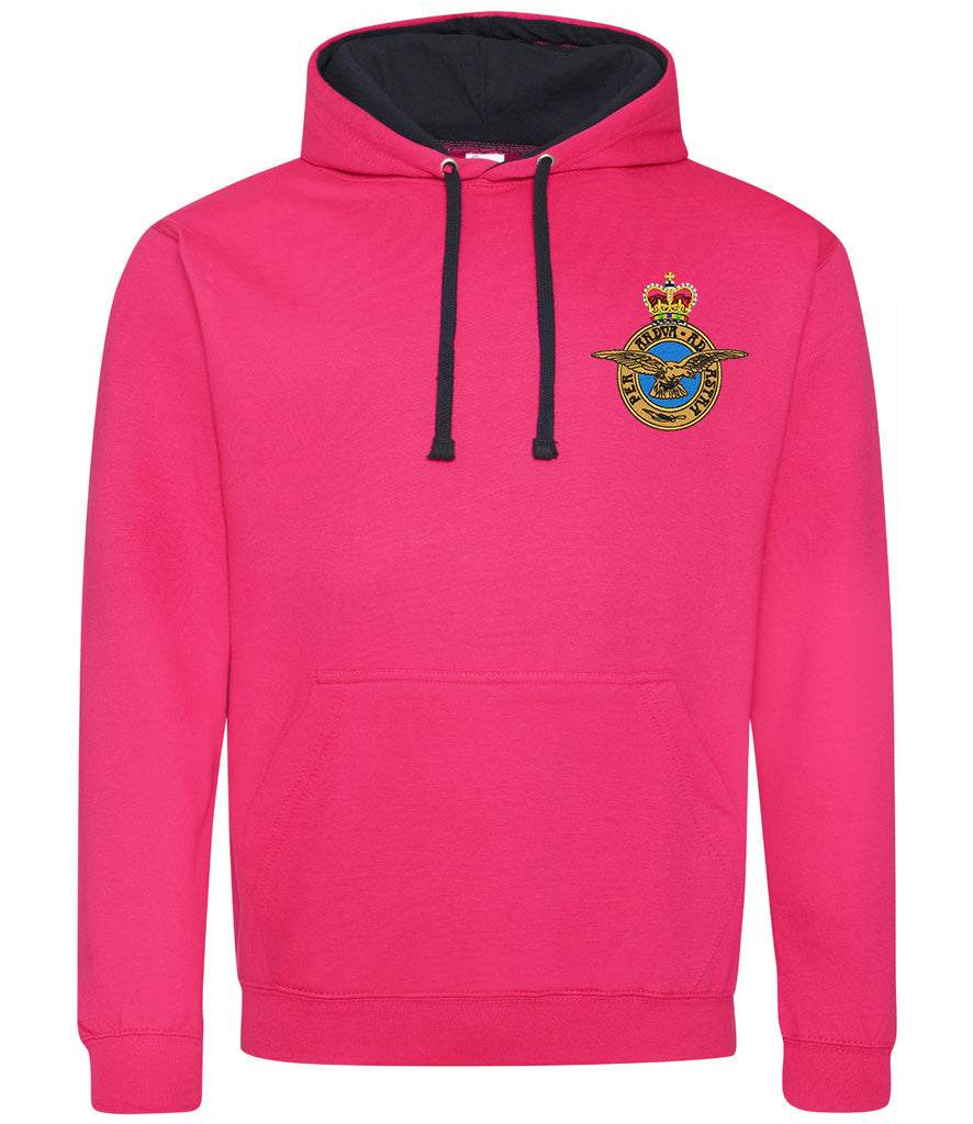 Royal Air Force Varsity Hoodie with iconic badge, 80% cotton, 20% polyester.