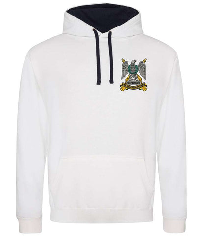 Royal Scots Dragoon Guards Varsity Hoodie,Royal Scots Dragoon Guards Merchandise,Royal Scots Dragoon Guards Varsity Hoodie Pink/White