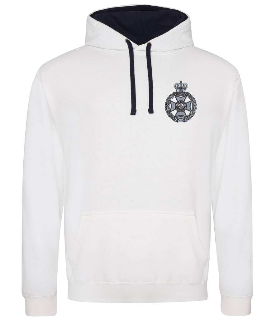 Royal Green Jackets Clothing,Royal Green Jackets Merchandise, Royal Green Jackets Veterans Clothing,Royal Green Jackets Varsity Hoodie (Copy) White/Black