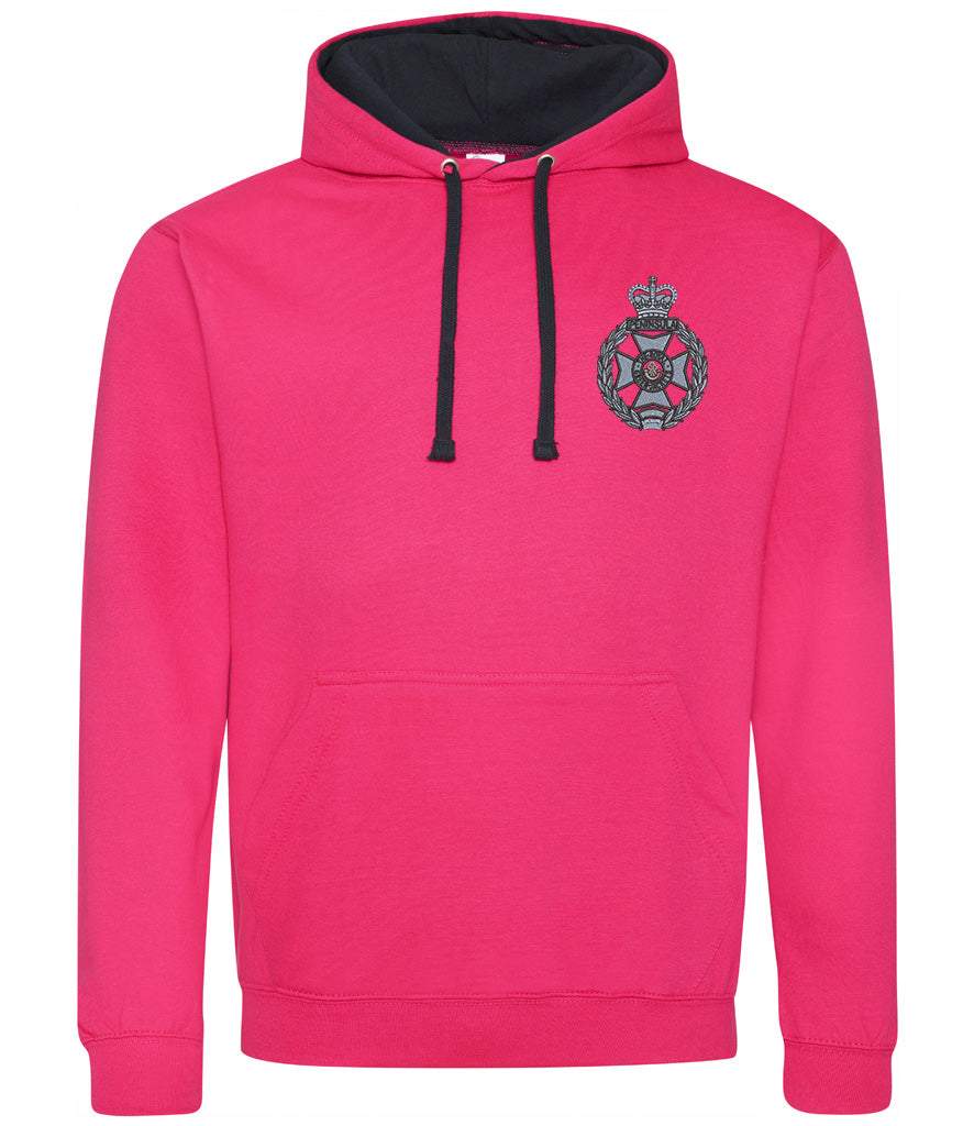 Royal Green Jackets Clothing,Royal Green Jackets Merchandise, Royal Green Jackets Veterans Clothing,Royal Green Jackets Varsity Hoodie (Copy) Pink/Navy